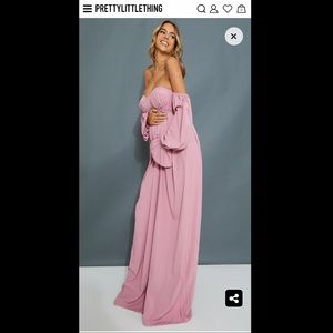 Pink wide leg Maternity Jumpsuit